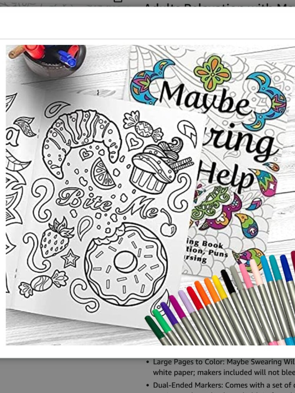Maybe Swearing Will Help Adult Coloring Book Set - Picture 7 of 7